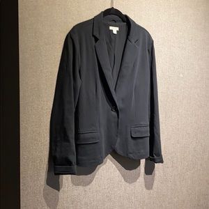 Stretchy knit blazer. Garnet Hill.